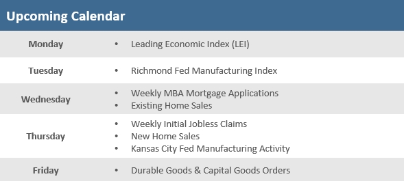 [Market Update] - Upcoming Economic Calendar 0711825 | The Retirement Planning Group